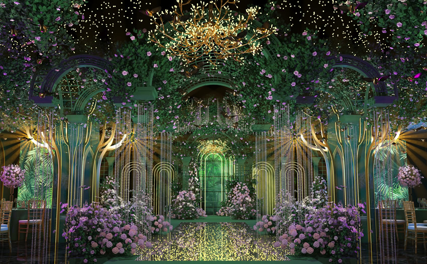 甘德奇妙森林婚礼堂效果展示