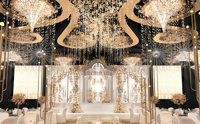 甘德花木兰喜事汇金色大厅效果展示